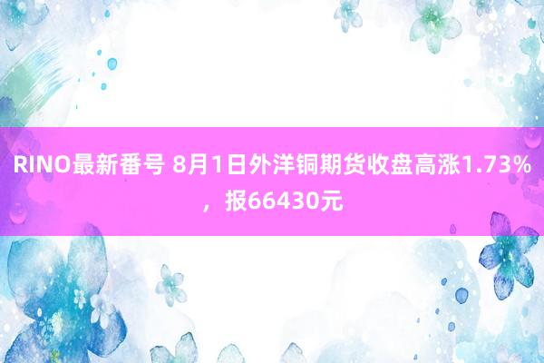 RINO最新番号 8月1日外洋铜期货收盘高涨1.73%，报66430元