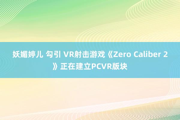 妖媚婷儿 勾引 VR射击游戏《Zero Caliber 2》正在建立PCVR版块