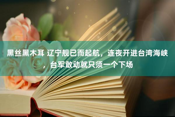 黑丝黑木耳 辽宁舰已而起航，连夜开进台湾海峡，台军敢动就只须一个下场