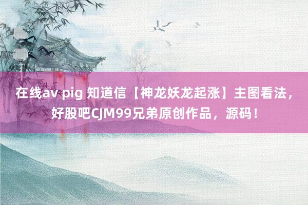 在线av pig 知道信【神龙妖龙起涨】主图看法，好股吧CJM99兄弟原创作品，源码！