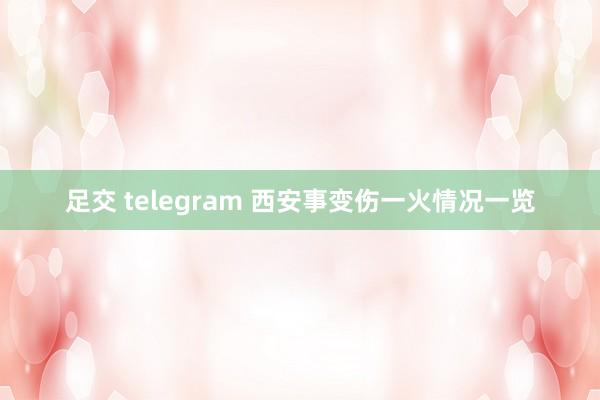 足交 telegram 西安事变伤一火情况一览