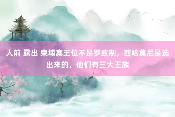 人前 露出 柬埔寨王位不是罗致制，西哈莫尼是选出来的，他们有三大王族