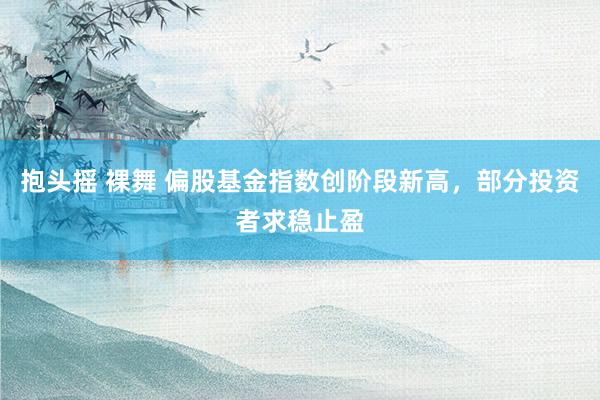 抱头摇 裸舞 偏股基金指数创阶段新高，部分投资者求稳止盈